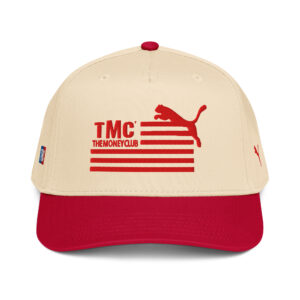TMC “Cheetah” Unisex Red 5 Panel Mid-Profile Baseball Cap | Otto Cap 31-069