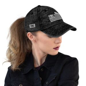 TMC "Cheetah" Unisex Black Vintage Cap | Otto Cap 18-1248