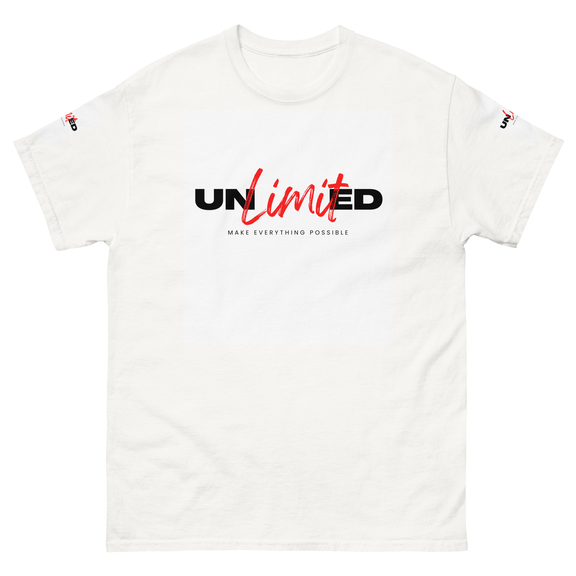 Unlimited Everything Possible White Unisex Classic Tee - Image 2